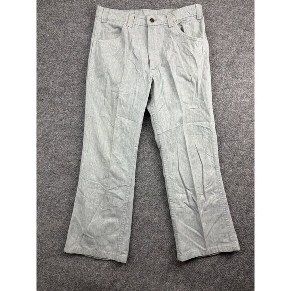 Vintage 70s Levi's Flare Pants Men's W32 x L26 Gray Bootcut USA Made - Picture 1 of 11